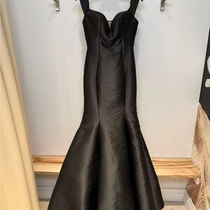 Ellie Wilde Black Satin Prom Dress